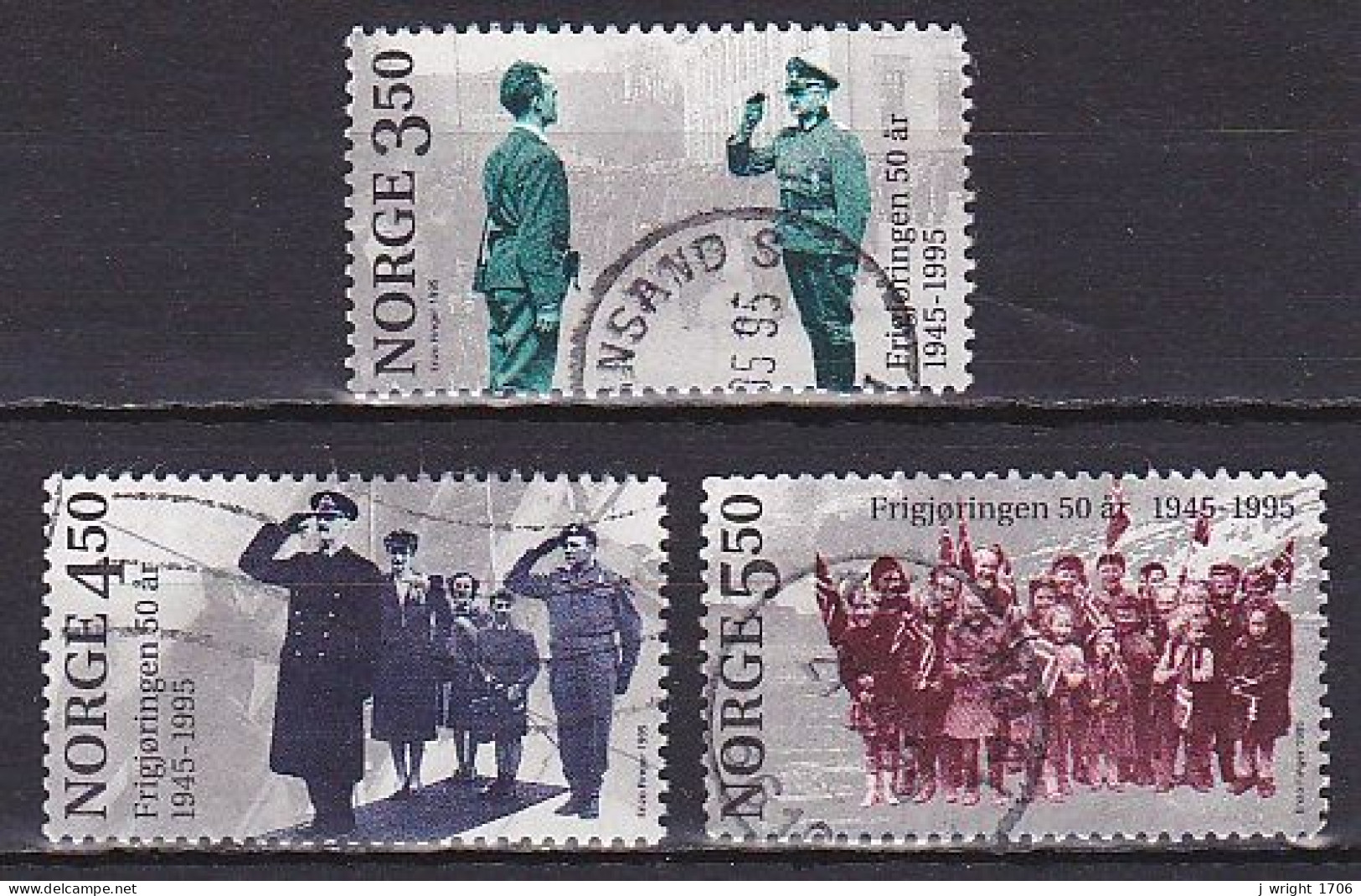 Norway, 1995, Liberation 50th Anniv, Set, USED - Gebruikt