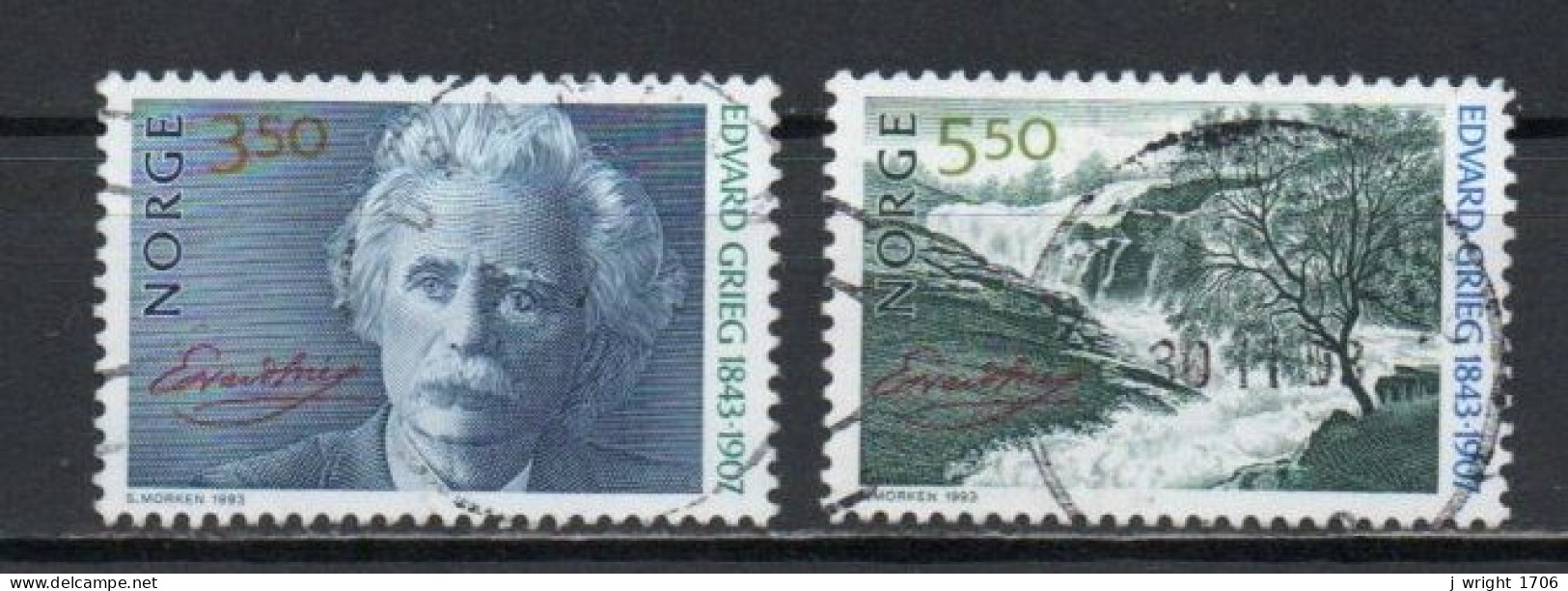 Norway, 1993, Edvard Grieg, Set, USED - Gebraucht