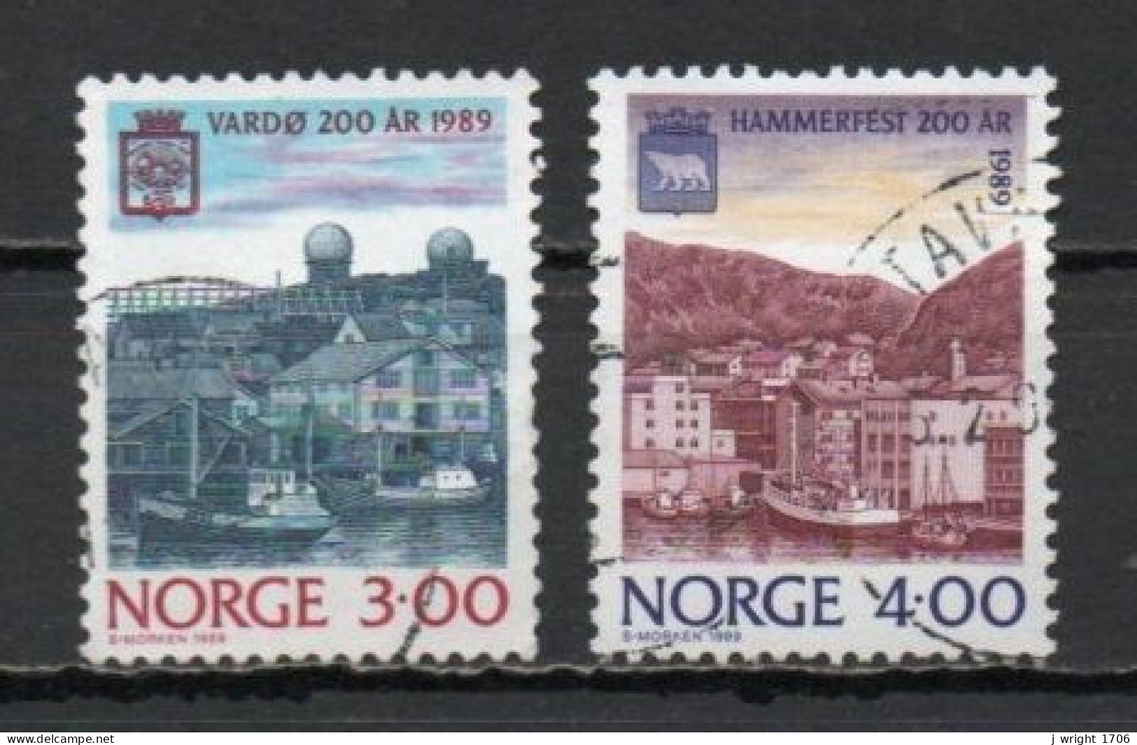 Norway, 1989, Town Bicentenaries, Set, USED - Gebraucht