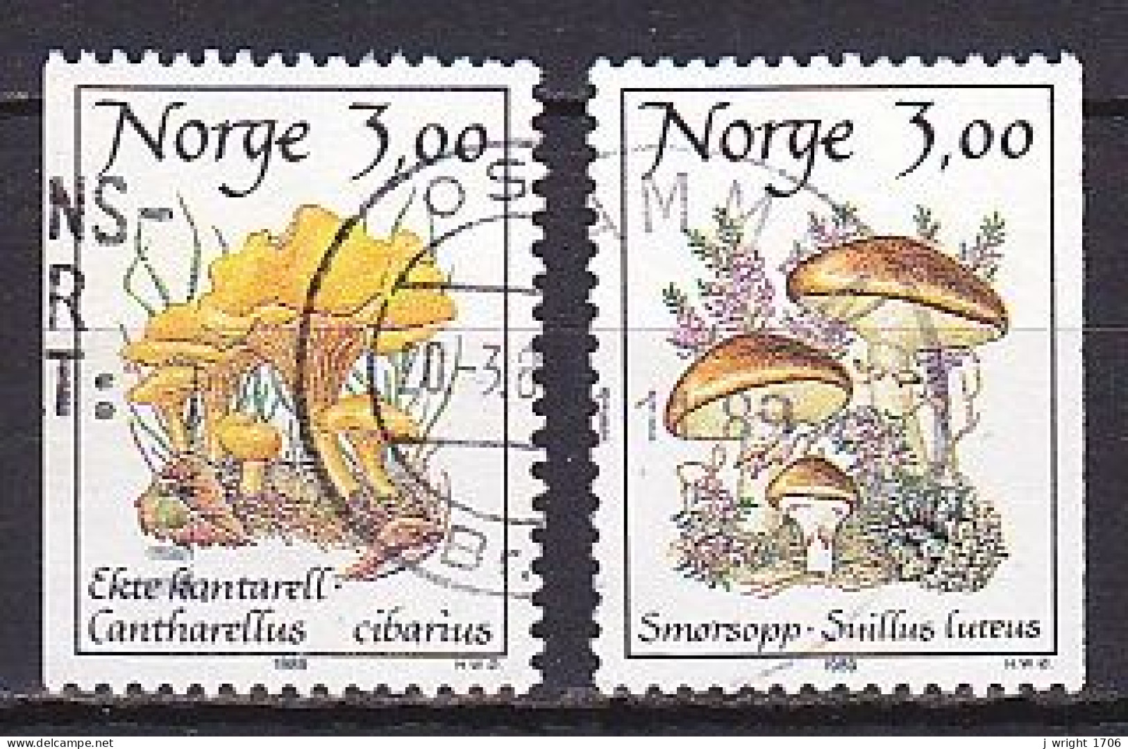 Norway, 1989, Mushrooms, Set, USED - Used Stamps