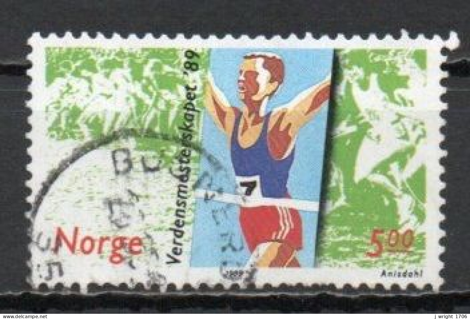 Norway, 1989, World Cross Country Championships, 5kr, USED - Usados