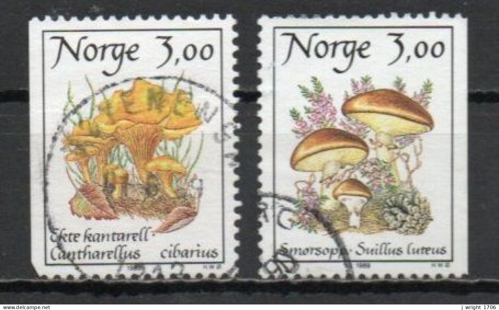 Norway, 1989, Mushrooms, Set, USED - Oblitérés