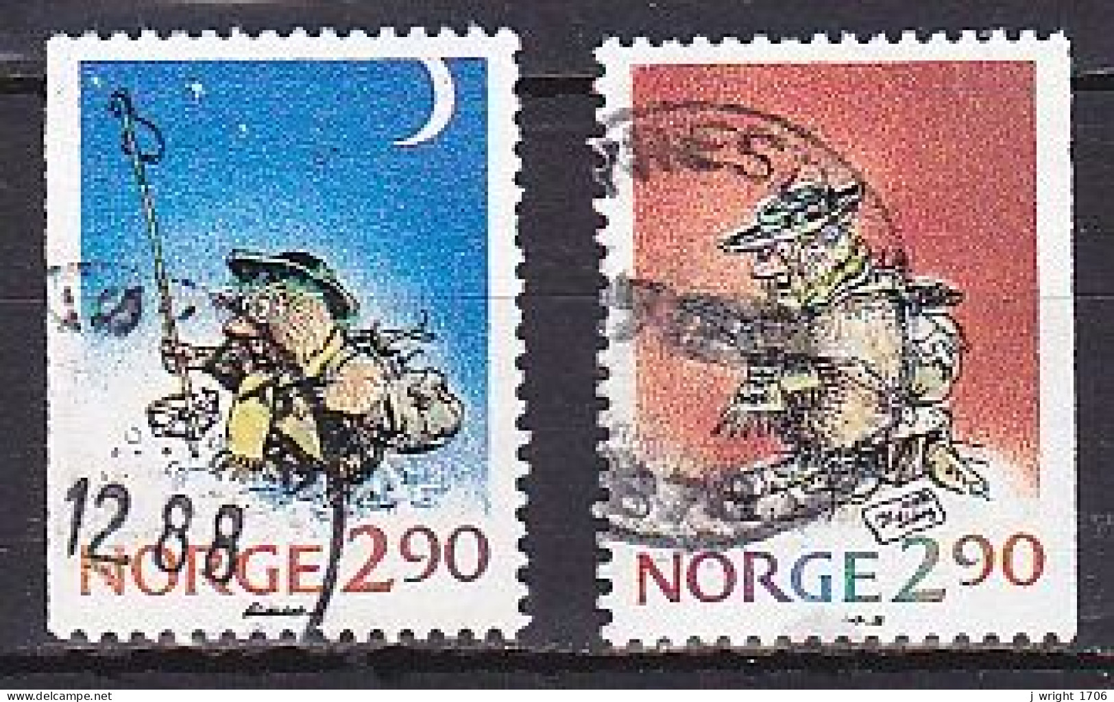 Norway, 1988, Christmas, Set, USED - Oblitérés