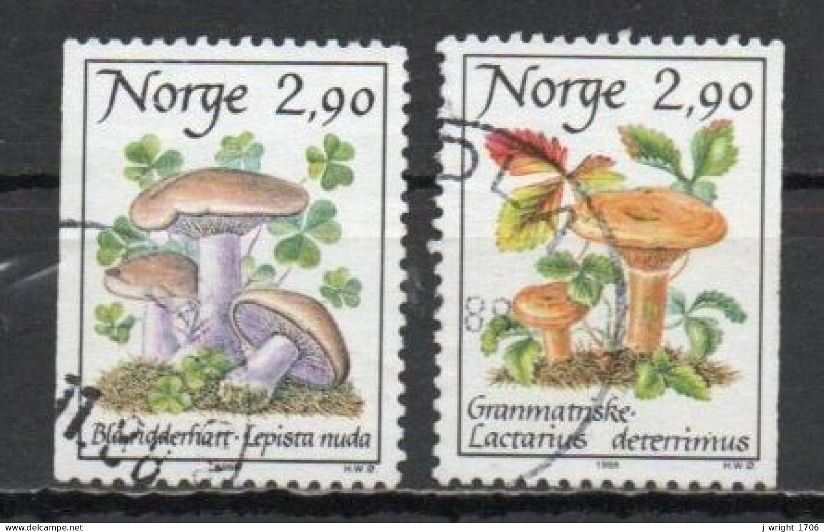 Norway, 1988, Mushrooms, Set, USED - Oblitérés