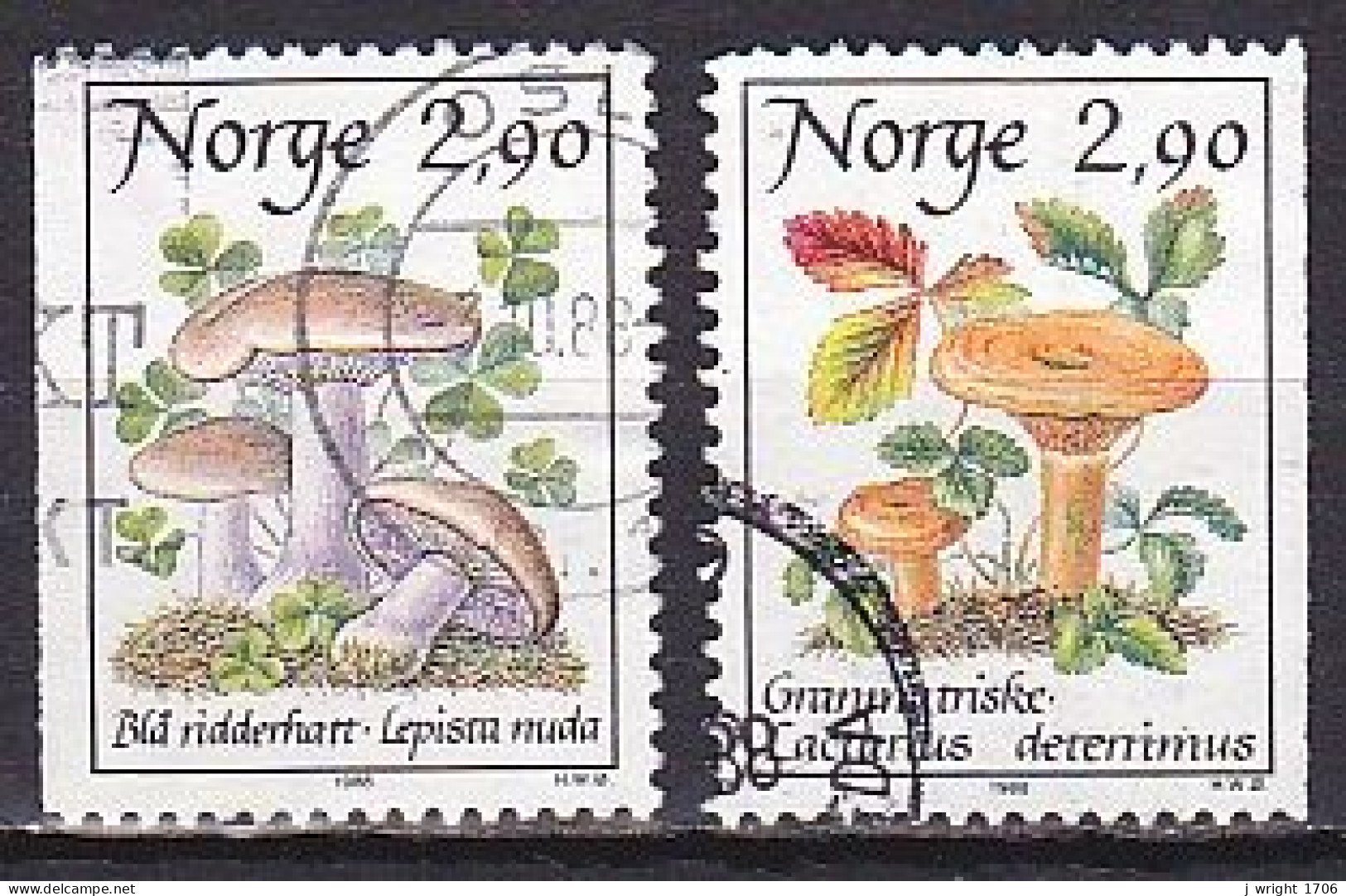 Norway, 1988, Mushrooms, Set, USED - Gebruikt