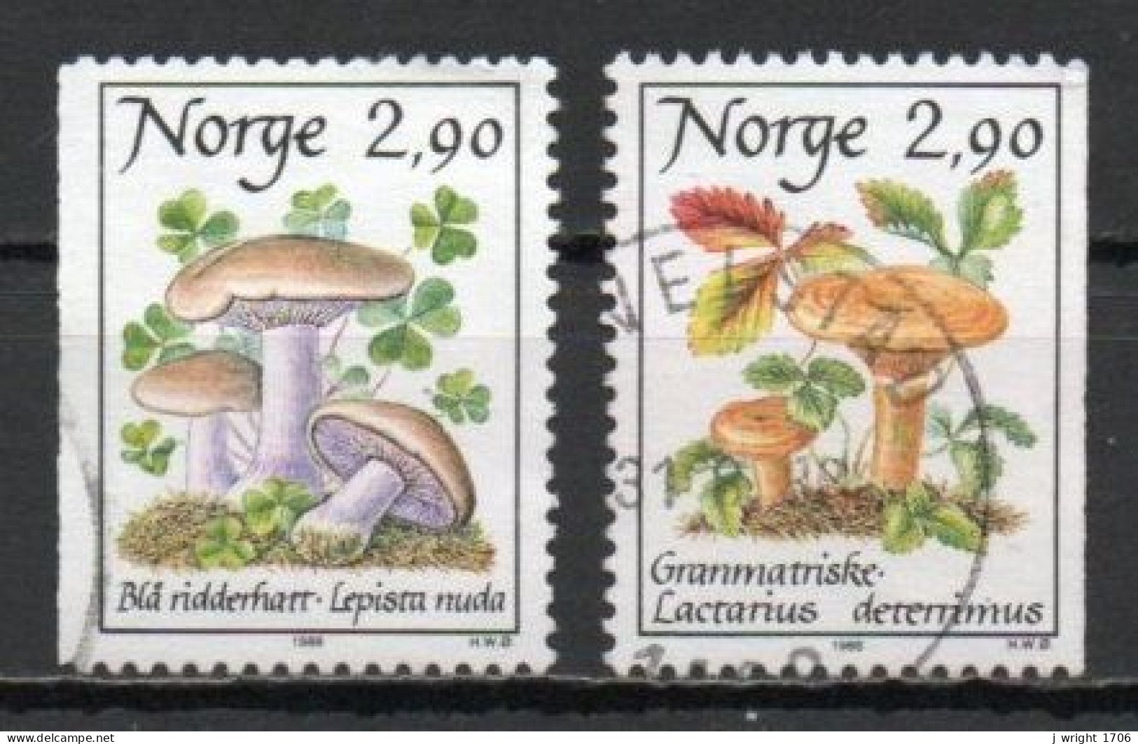 Norway, 1988, Mushrooms, Set, USED - Oblitérés