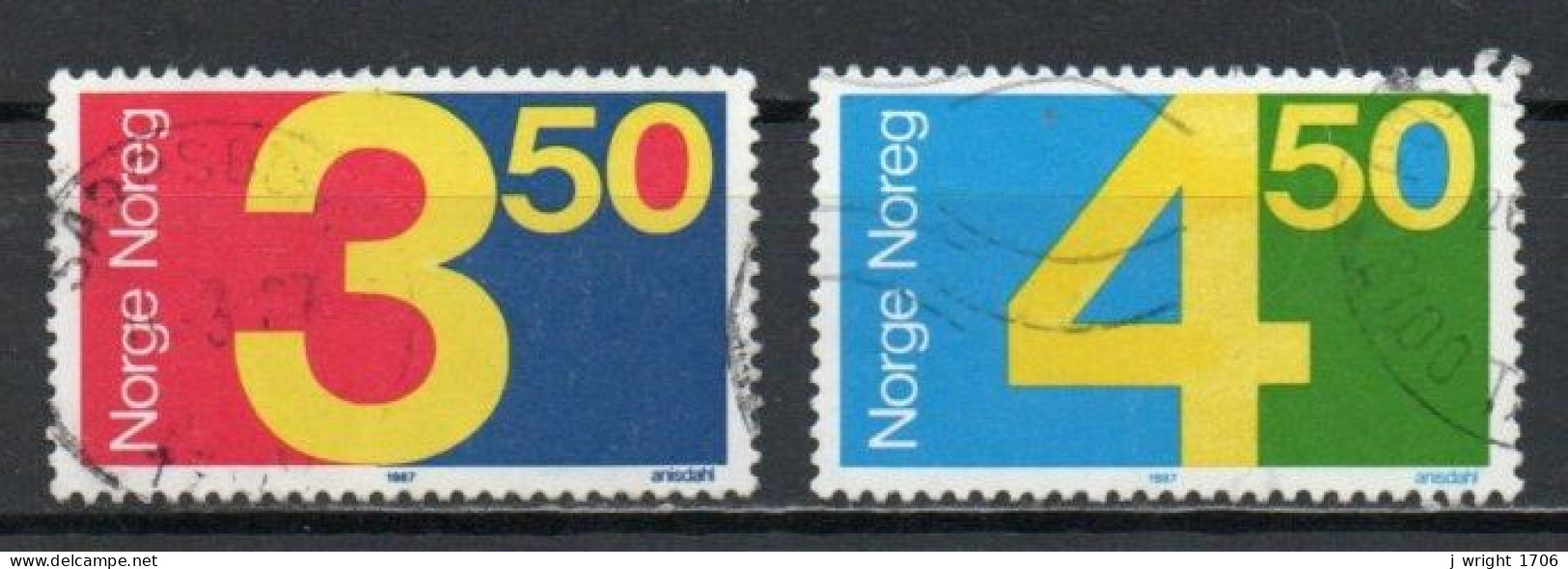 Norway, 1987, Numeral, Set, USED - Used Stamps