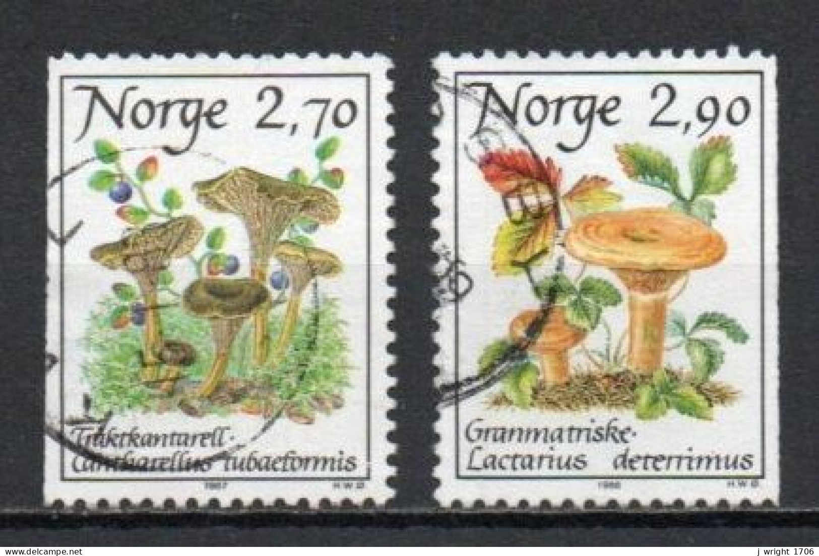 Norway, 1987, Mushrooms, Set, USED - Usados