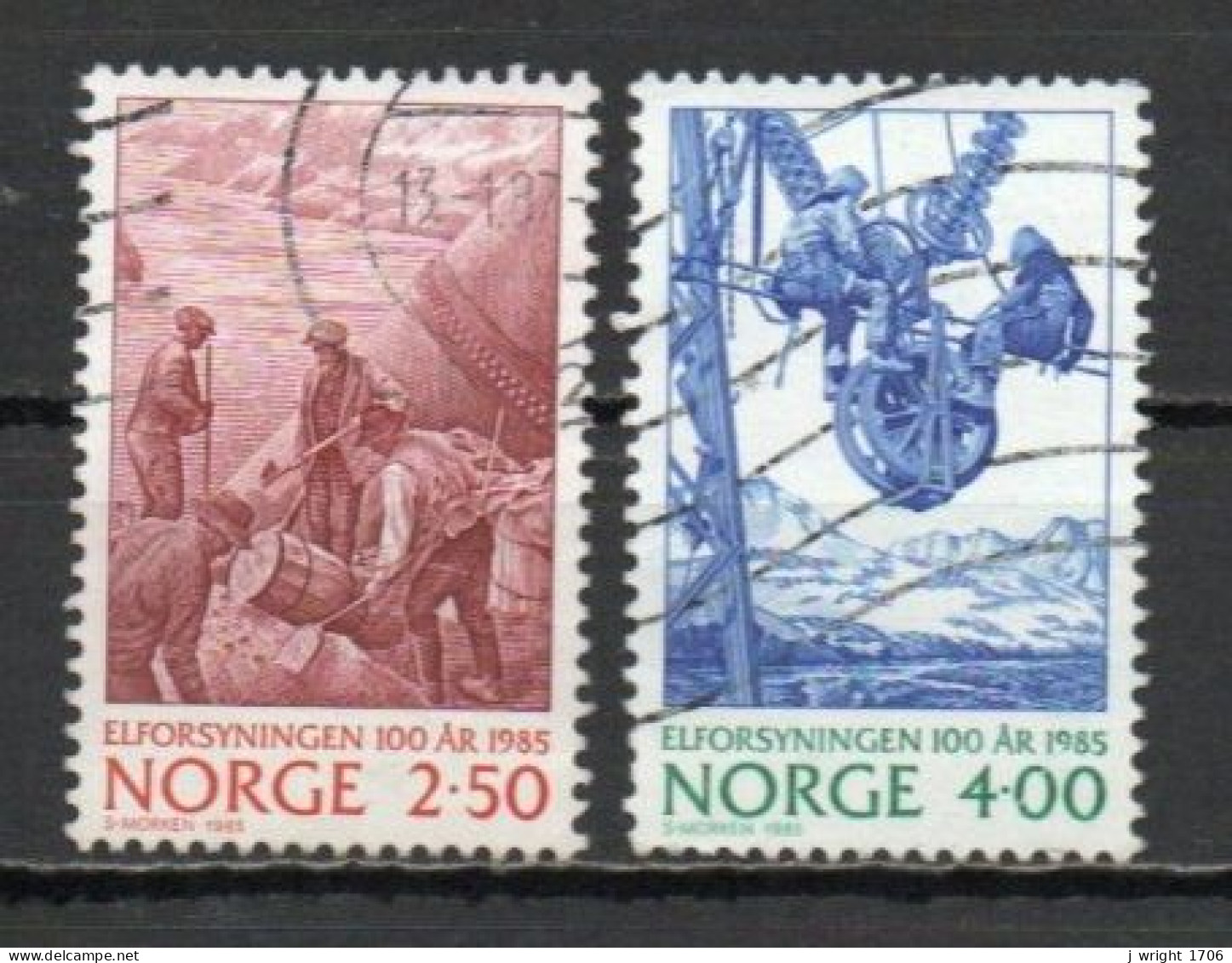 Norway, 1985, Electricity In Norway Centenary, Set, USED - Gebraucht