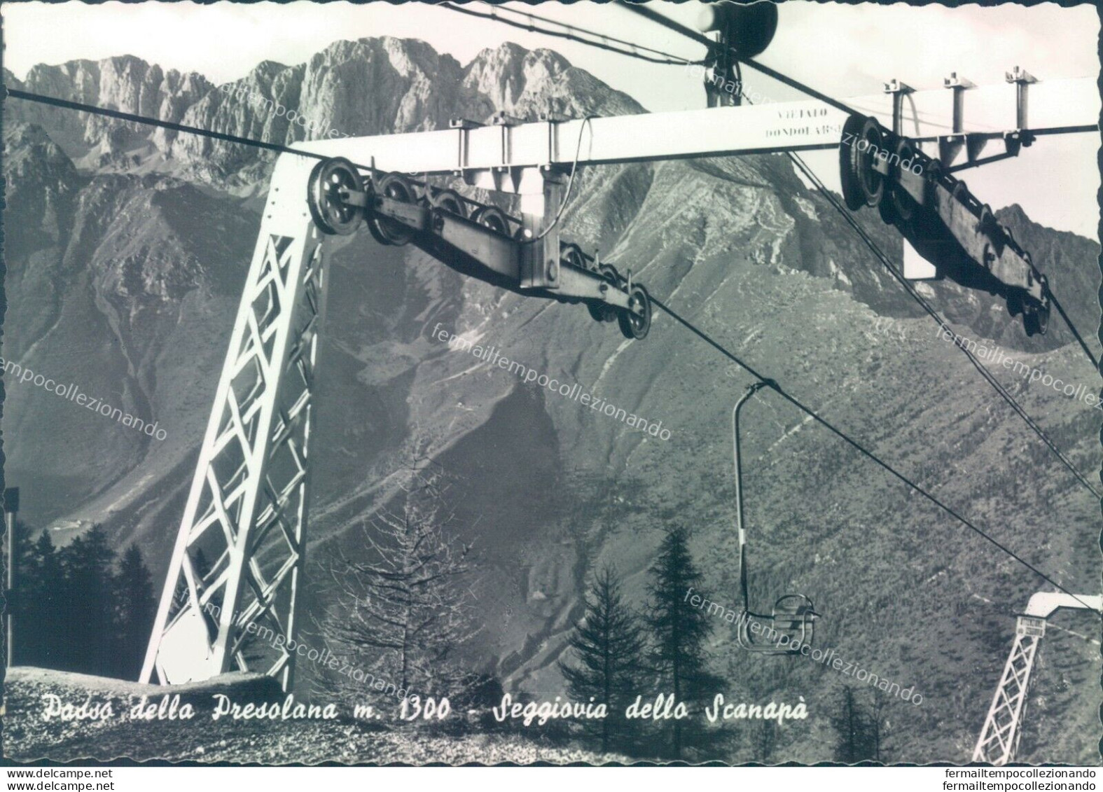 L259 Cartolina  Passo Della Presolana Seggiovia Dello Scanapa' Prov Di Bergamo - Bergamo