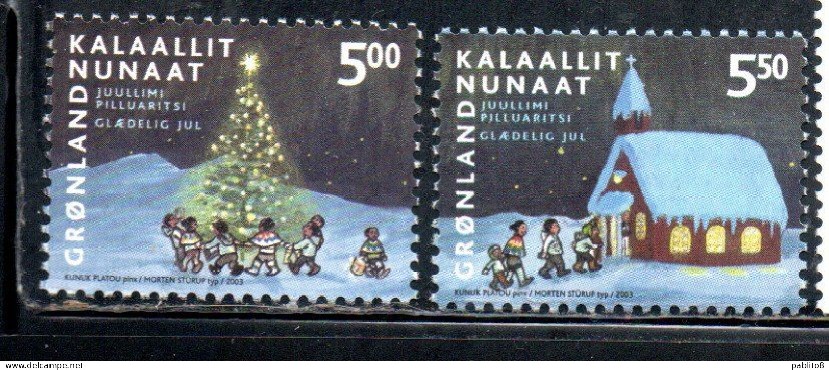 GREENLAND GRONLANDS GROENLANDIA GRØNLAND 2003 CHRISTMAS WEIHNACHTEN NATALE NOEL NAVIDAD COMPLETE SET SERIE COMPLETA MNH - Nuovi