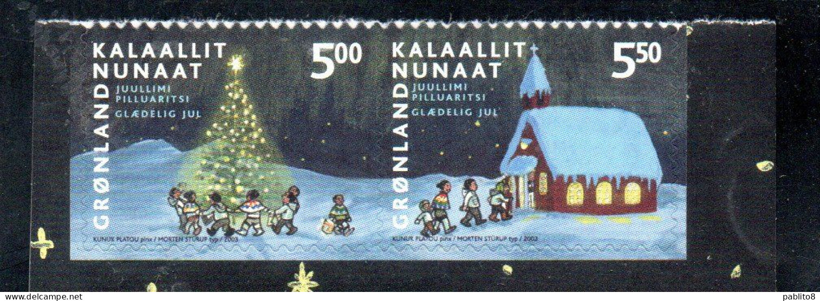 GREENLAND GRONLANDS GROENLANDIA GRØNLAND 2003 CHRISTMAS WEIHNACHTEN NATALE NOEL NAVIDAD PAIR SET SERIE MNH - Neufs