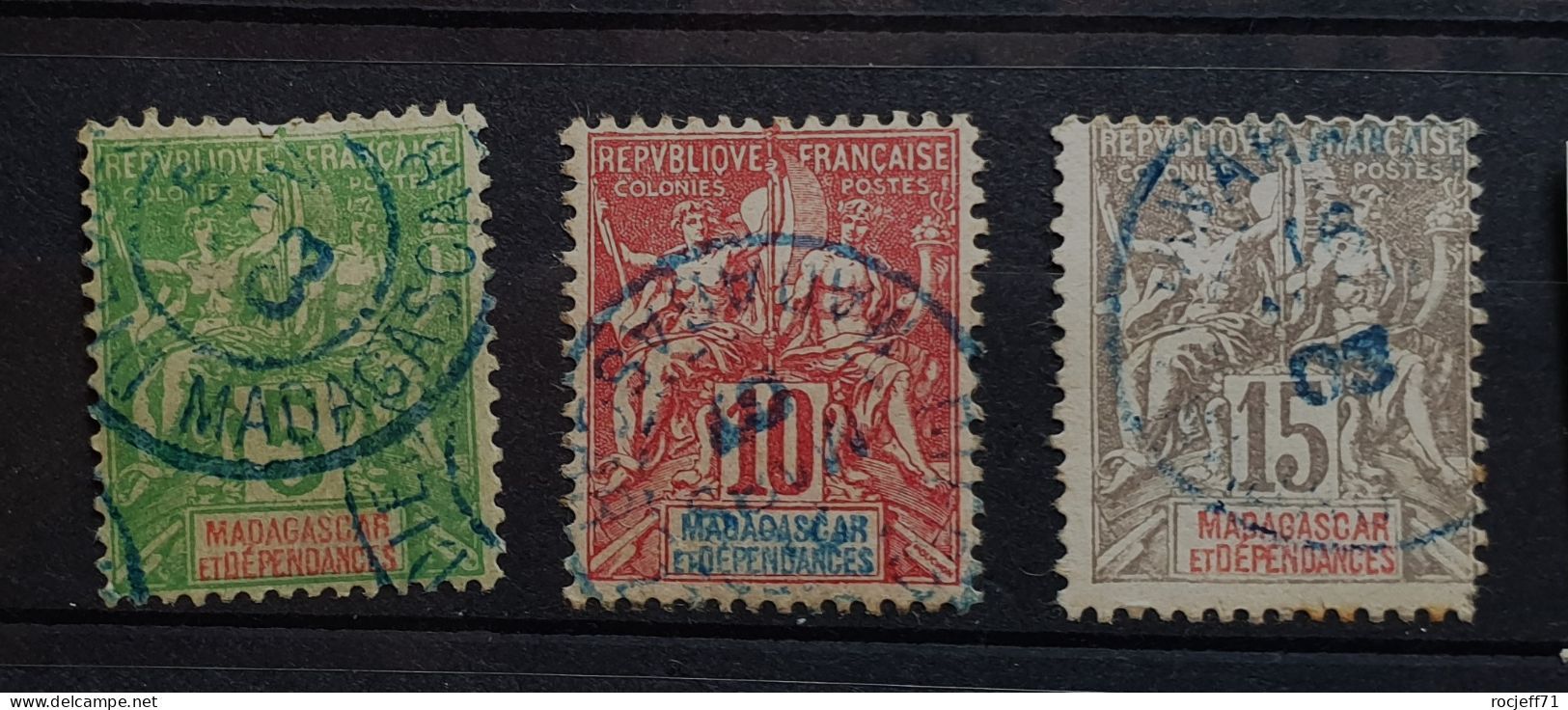 04 - 24 - Madagascar - N° 42A - 43 - 44 - Used Stamps