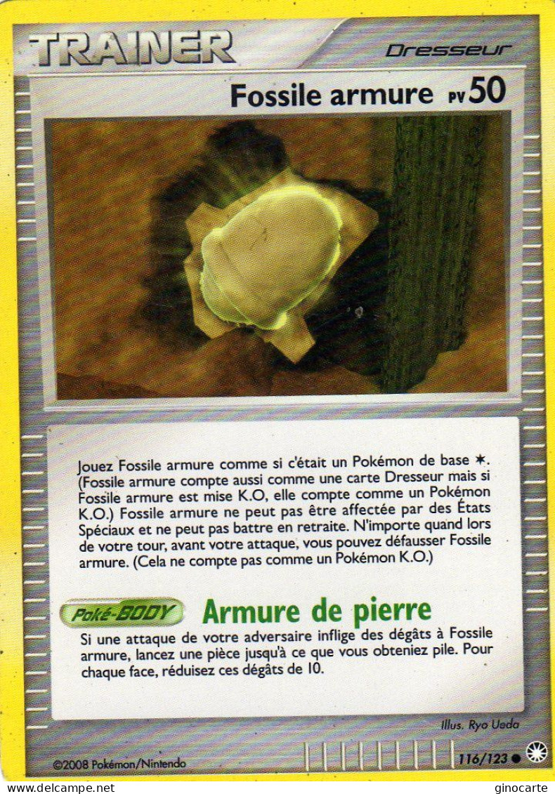 Carte Pokemon 116/123 Fossile Armure 2008 - Sonstige & Ohne Zuordnung