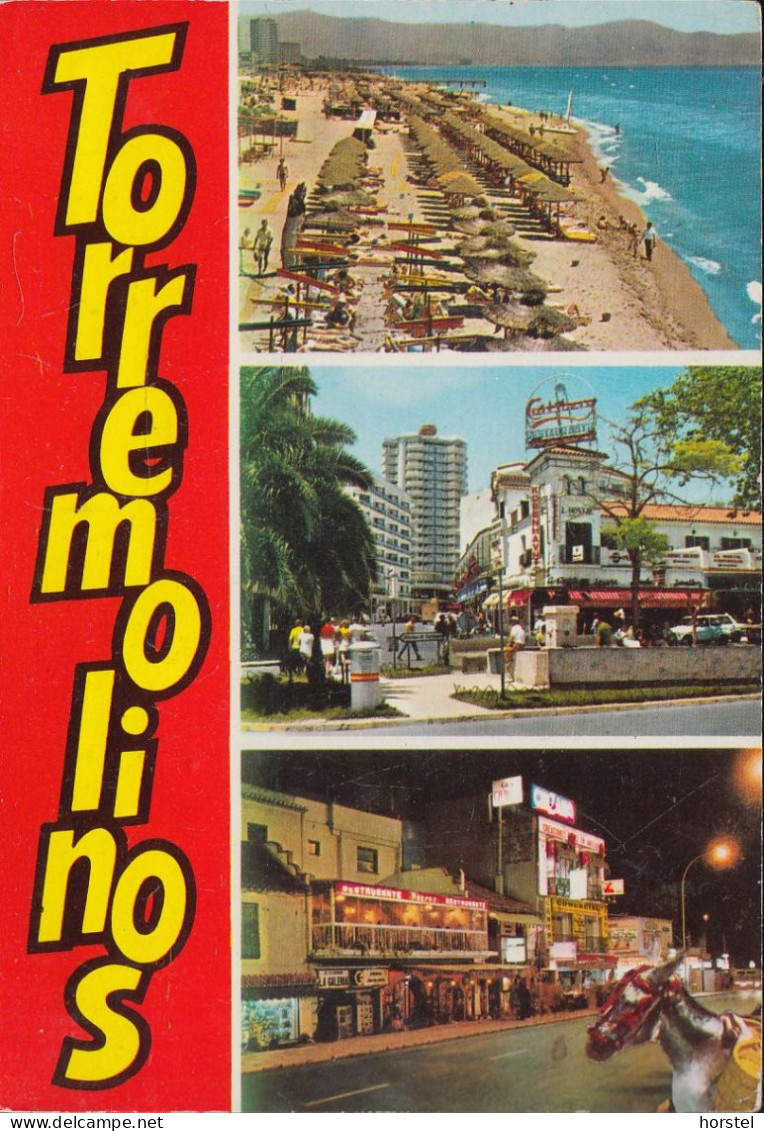 Spanien - Costa Del Sol - Torremolinos - 3 Old Views - Street - 3x Nice Stamps - Málaga