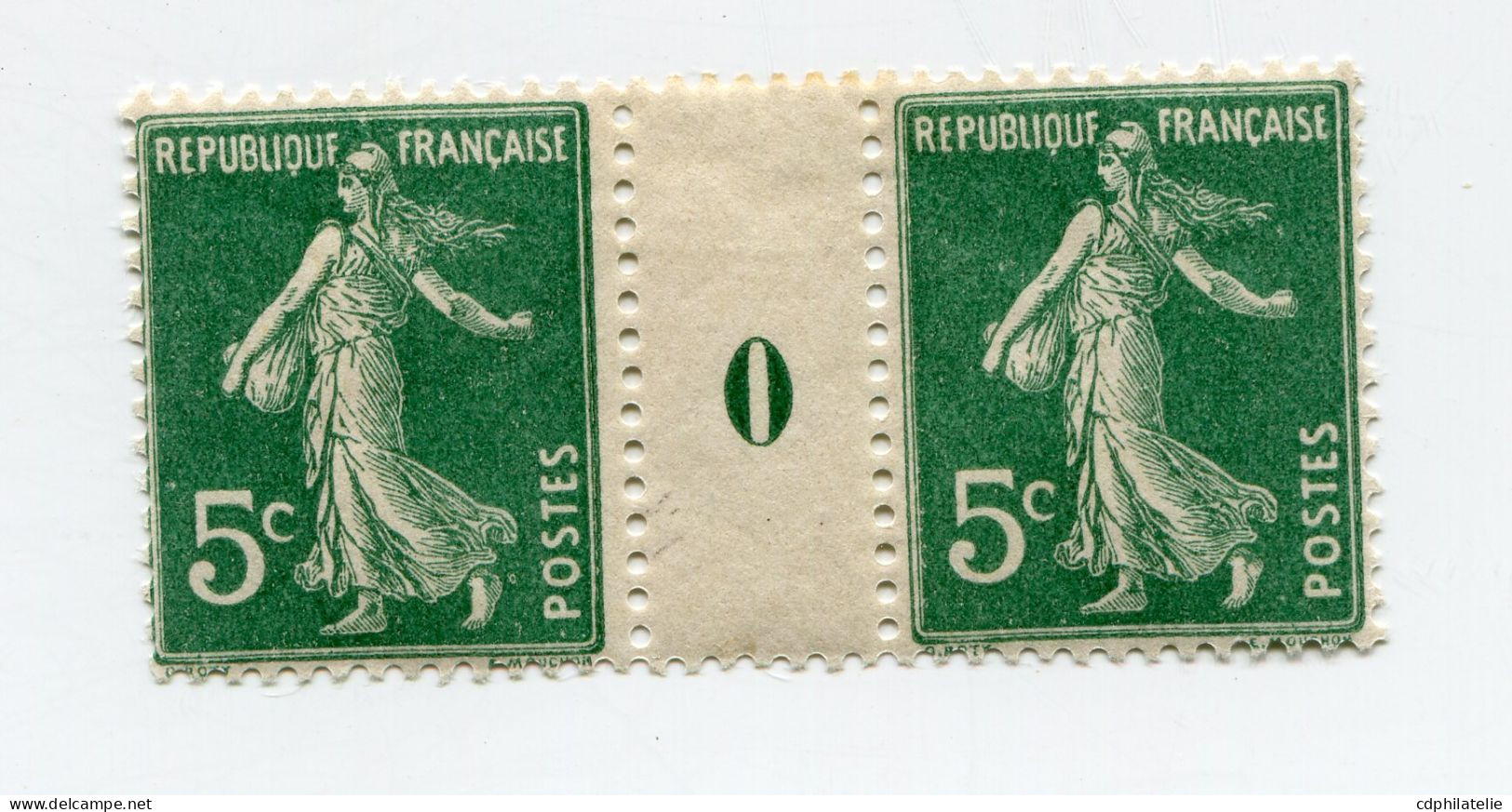 FRANCE N°137 **  EN PAIRE AVEC MILLESIME 0 ( 1910 ) - Millésimes