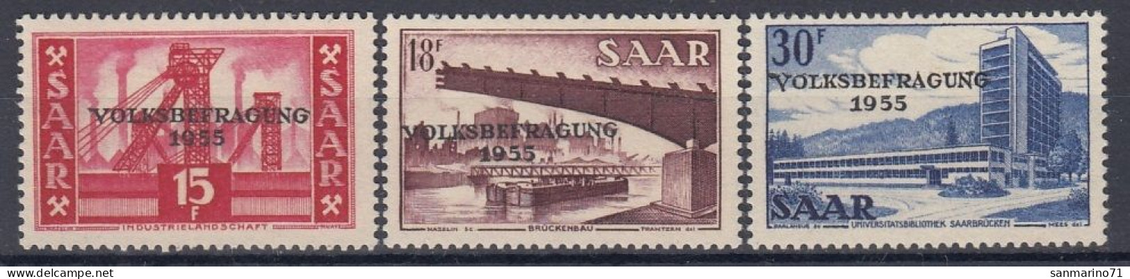 GERMANY Saar 362-364,unused (**) - Ungebraucht