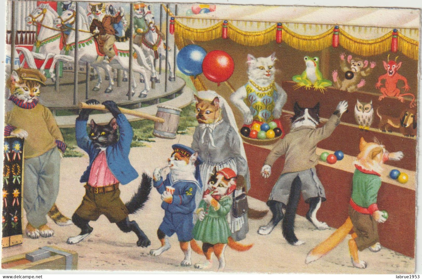 Chats Humanisé  -Fêtes Foraines ,manège - (G.2420) - Gatos