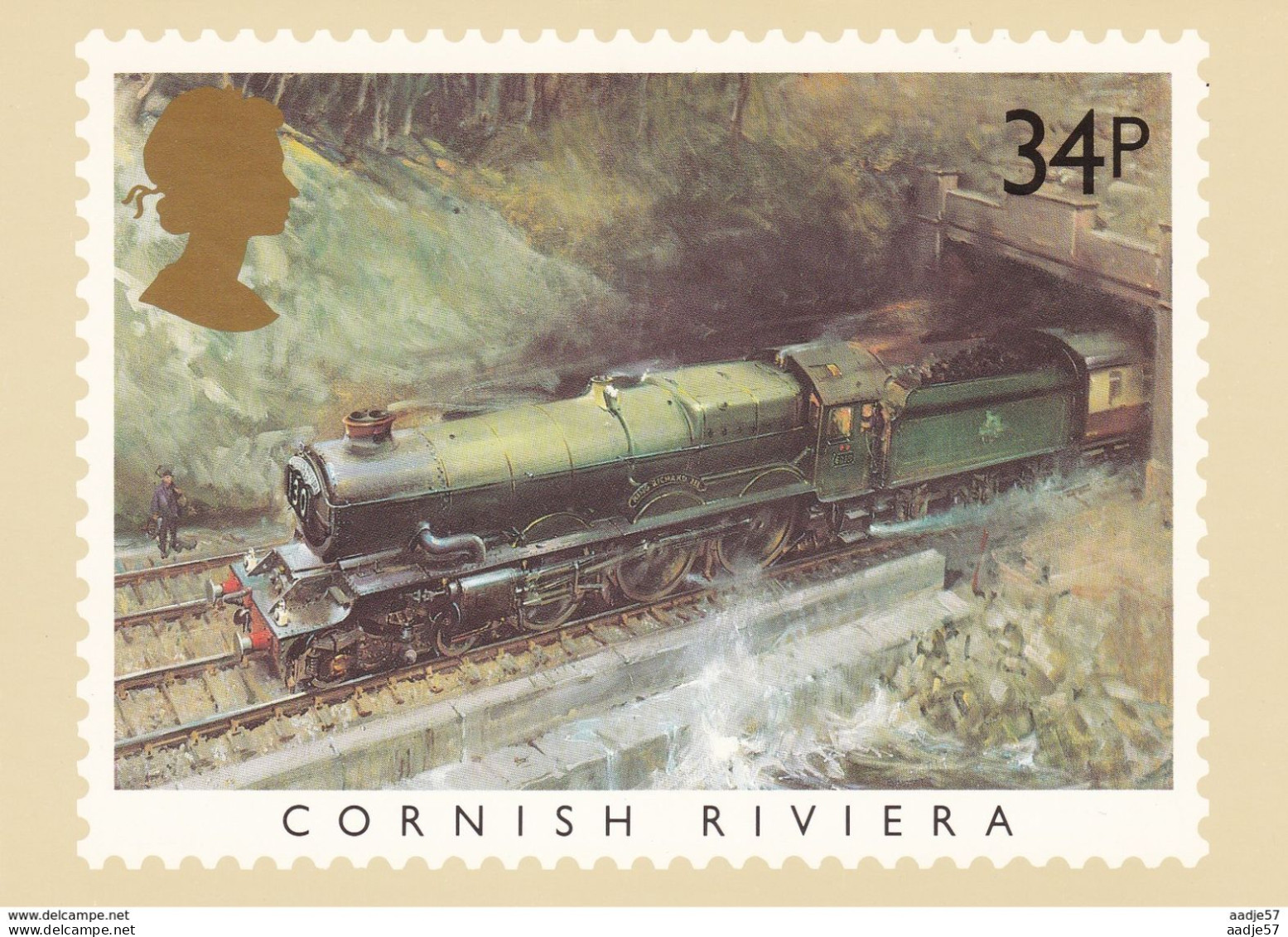 England Great Britain Maximum Card 22.01.1985 Famous Trains (no Stamp) (5 St.) - Trains