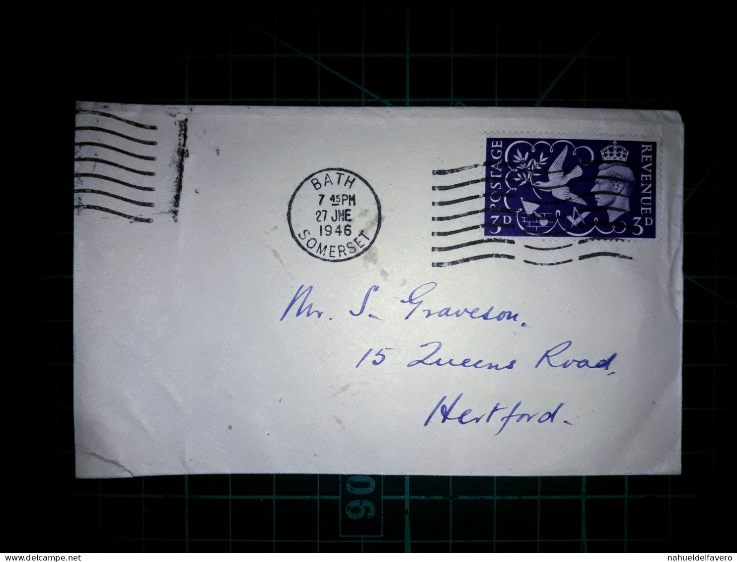 ANGLETERRE, Enveloppe Circulée Avec Cachet De La Poste Spécial. Années 1940. - Usados