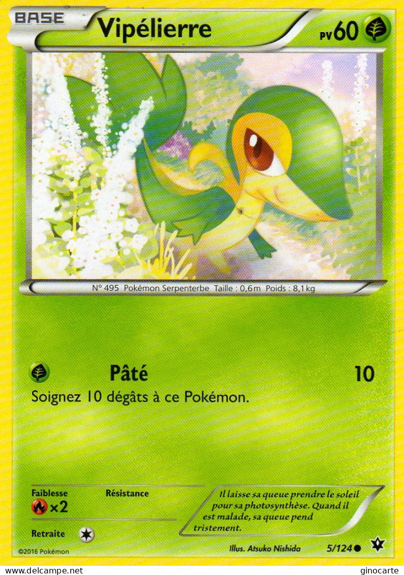 Carte Pokemon 5/124 Vipelierre 60pv 2016 - Autres & Non Classés