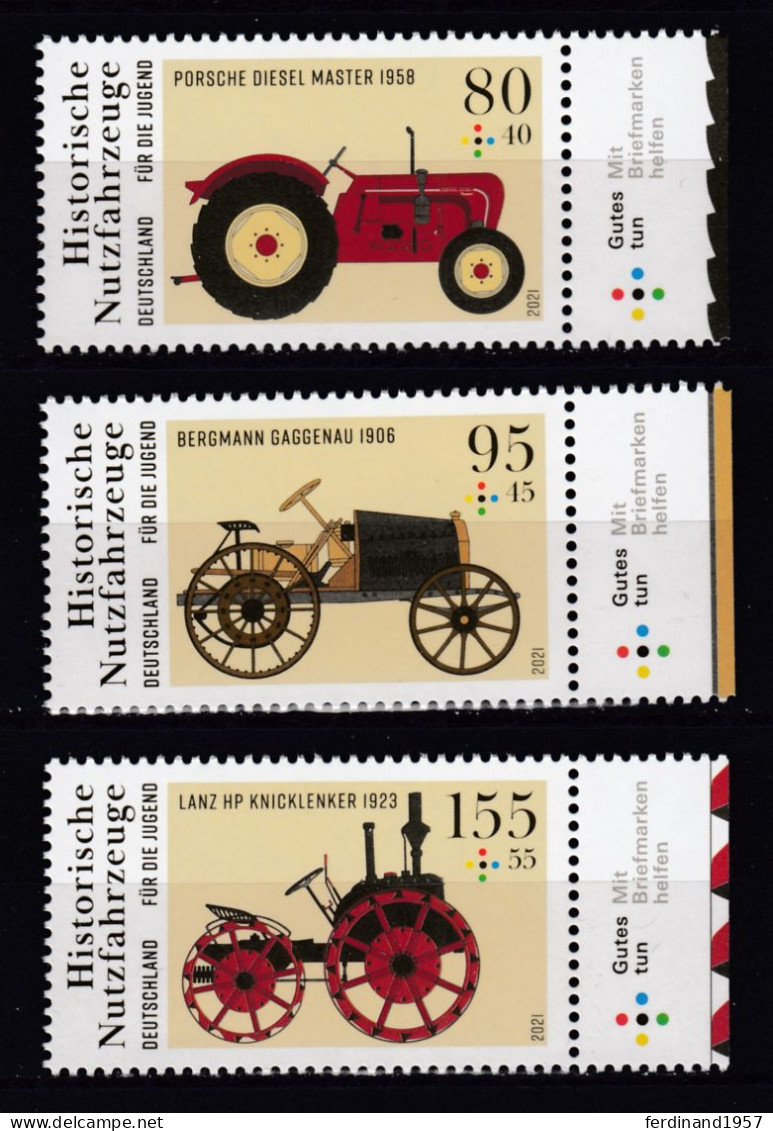 BRD 2021 Mi.3618-3620„Traktoren“ Postfrische Satz** MNH - Unused Stamps