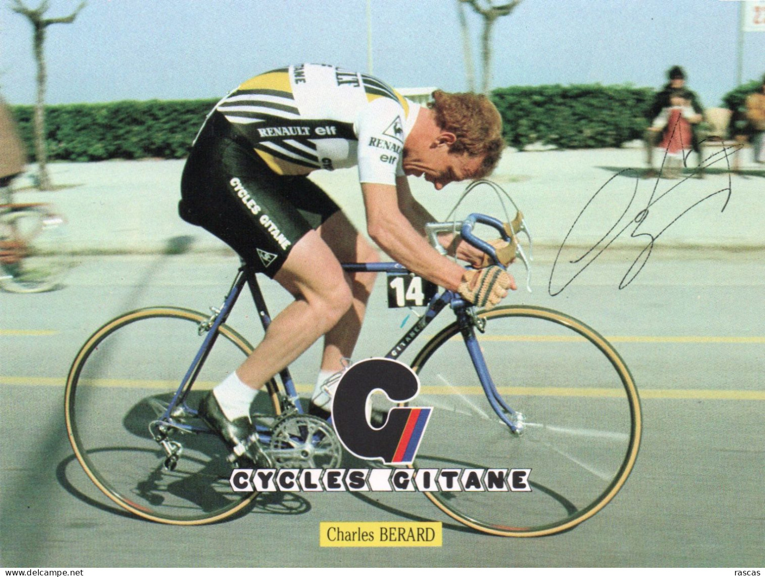 CYCLISME NICE - PHOTO DEDICACEE DU CYCLISTE NICOIS CHARLY BERARD - RENAULT GITANE - Dédicacées