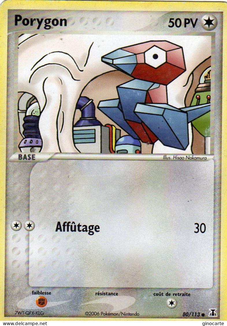 Carte Pokemon 80/113 Porygon 50pv 2006 - Altri & Non Classificati