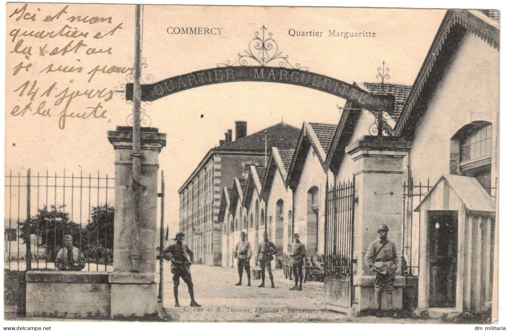 55 - BELLE CPA 1932 : COMMERCY - Quartier Margueritte - Carte écrite Par Un Militaire - MEUSE - Barracks