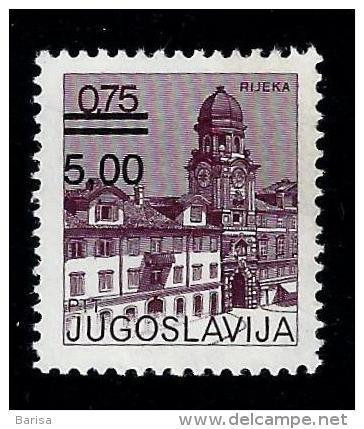 (A3) Yugoslavia 1980: Definitive MiNo.1856; Tourism-Rijeka. MNH(**) Overprint Shifted Down - Ongebruikt