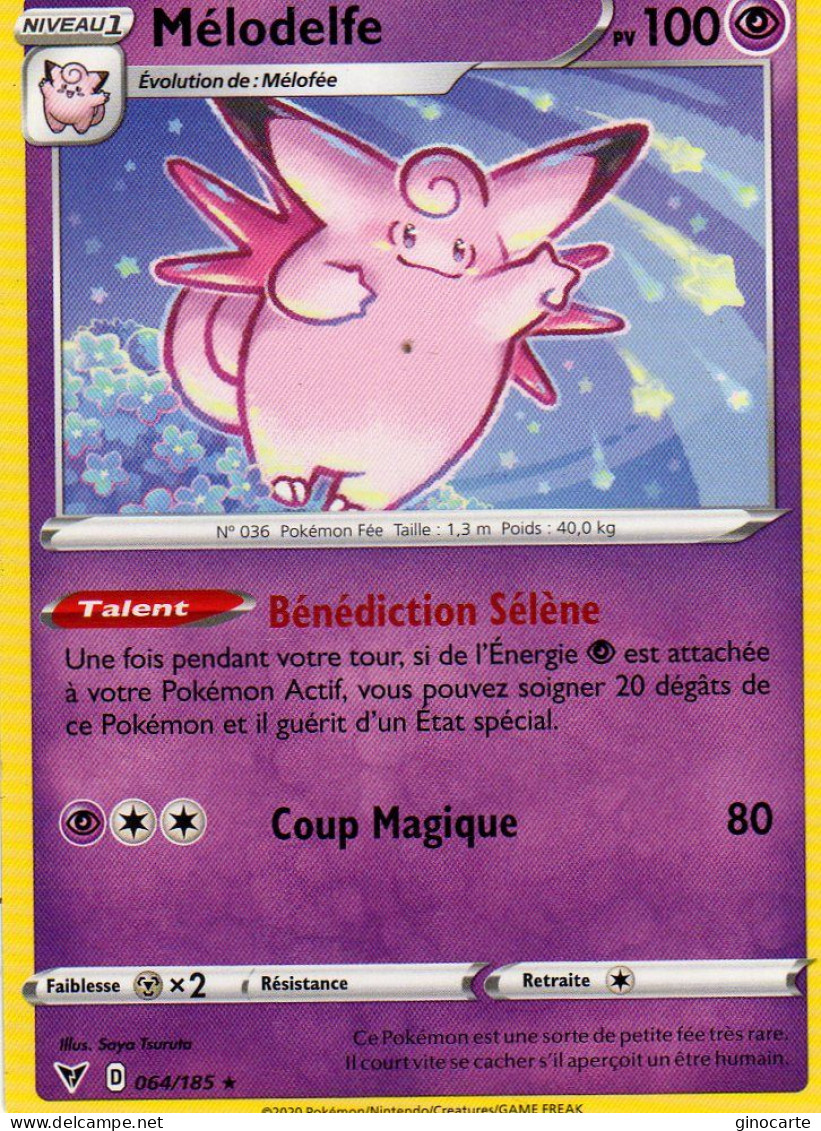 Carte Pokemon 064/185 Melodelfe 100pv 2020 - Other & Unclassified