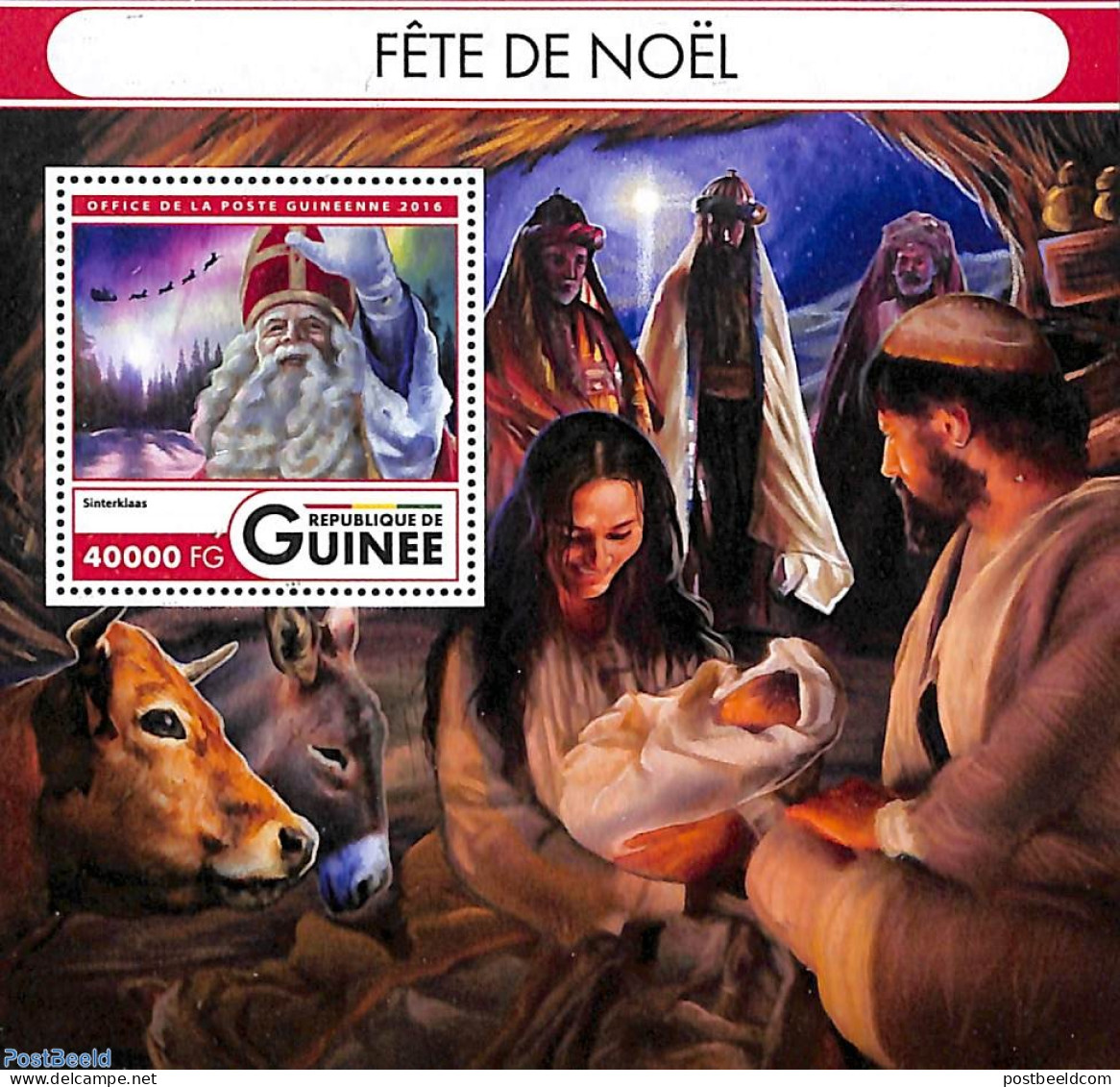 Guinea, Republic 2016 Christmas S/s, Mint NH, Religion - Christmas - Saint Nicholas - Noël