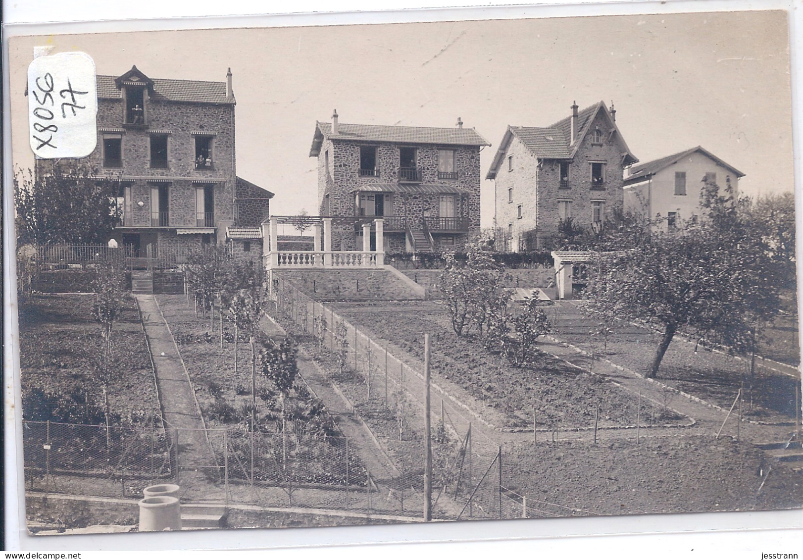 SAINT-FARGEAU-PONTHIERRY- CARTE-PHOTO-LES MAISONS ET LES JARDINS PENTUS - Saint Fargeau Ponthierry