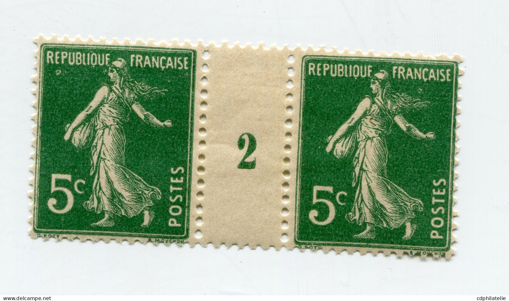 FRANCE N°137 **  EN PAIRE AVEC MILLESIME 2 ( 1912 ) - Millesimes