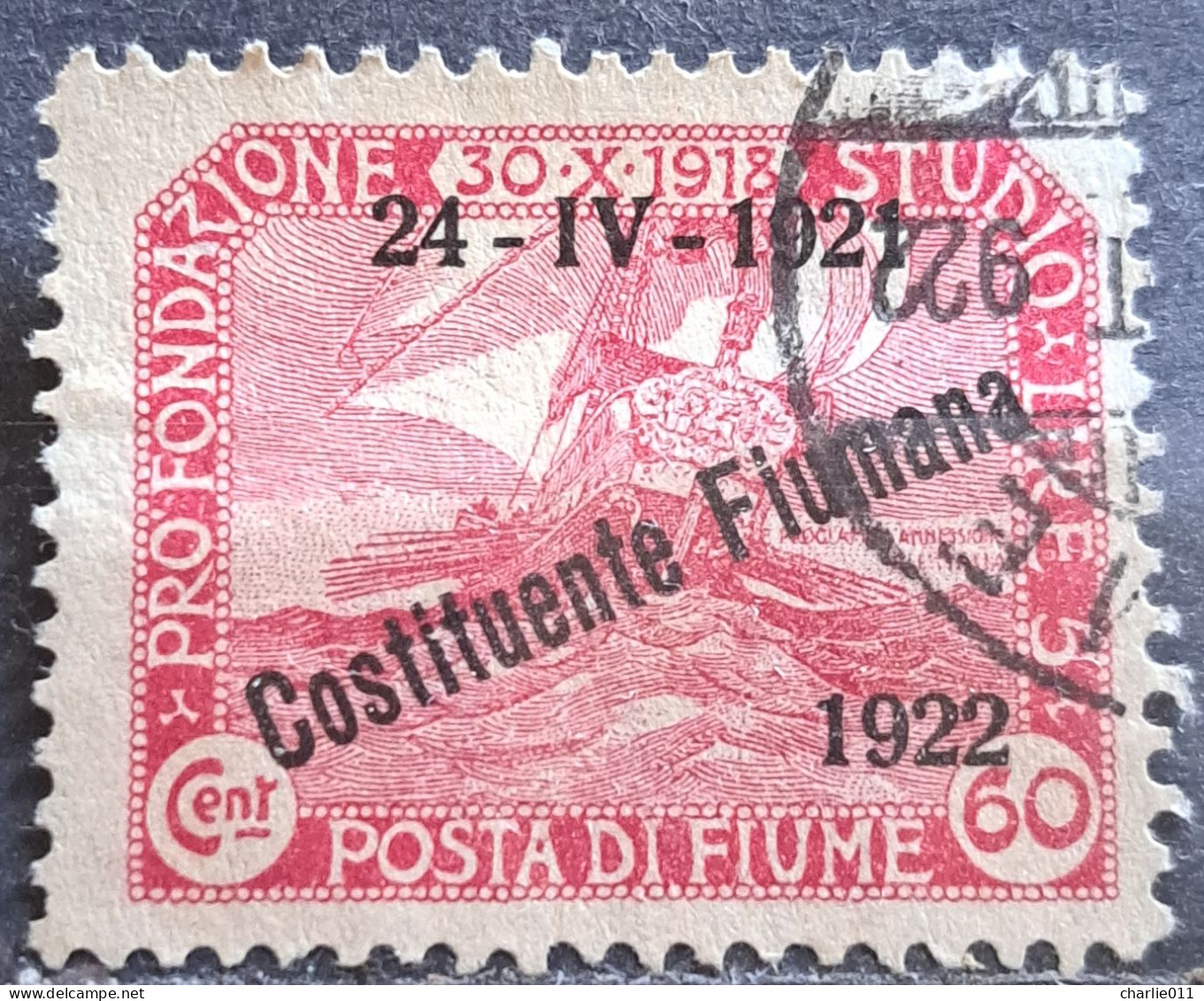 VENETIAN GAUL-60 C-OVERPRINT COSTITUENTE FIUMANA-ITALY-YUGOSLAVIA-CROATIA-1922 - Kroatien