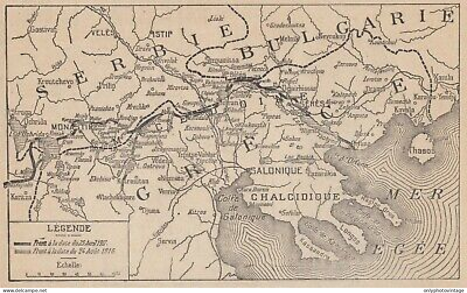 Première Guerre Mondiale - Les Opérations En Orient - 1917 Vintage Map - Carte Geographique