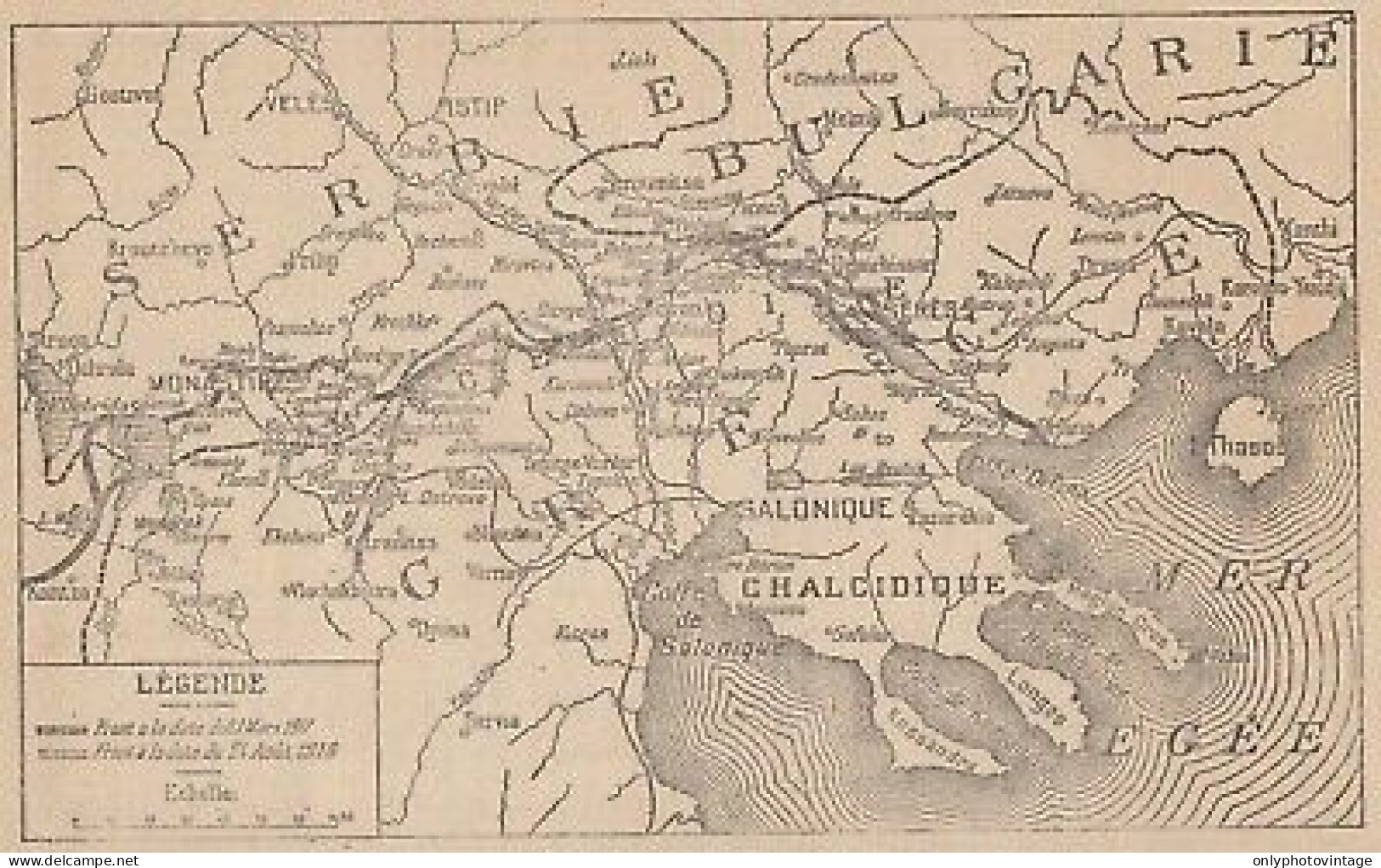 Première Guerre Mondiale - Les Opérations En Orient - 1917 Vintage Map - Geographical Maps