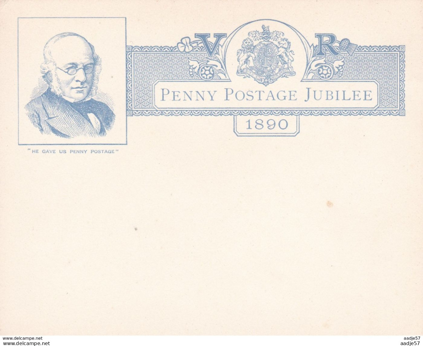 England Great Britain Penny Postage Jubilee 1890 - Stamped Stationery, Airletters & Aerogrammes