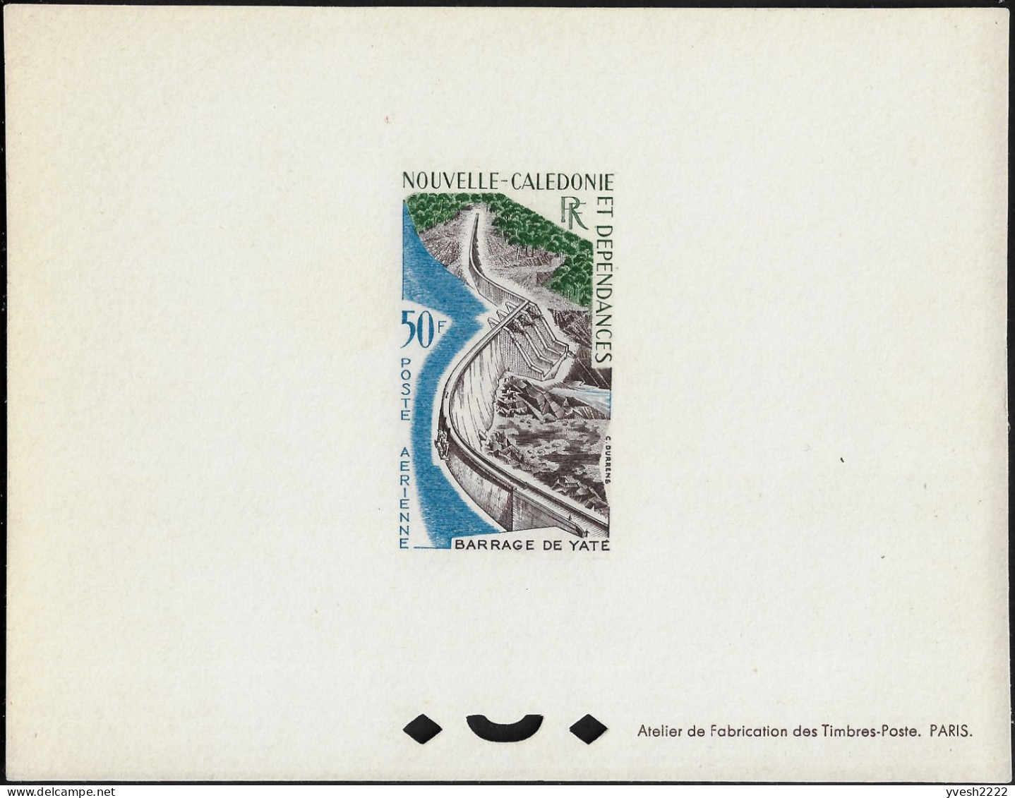 Nouvelle Calédonie 1959 Y&T PA 70, Feuillet De Luxe. Barrage De Yaté - Eau