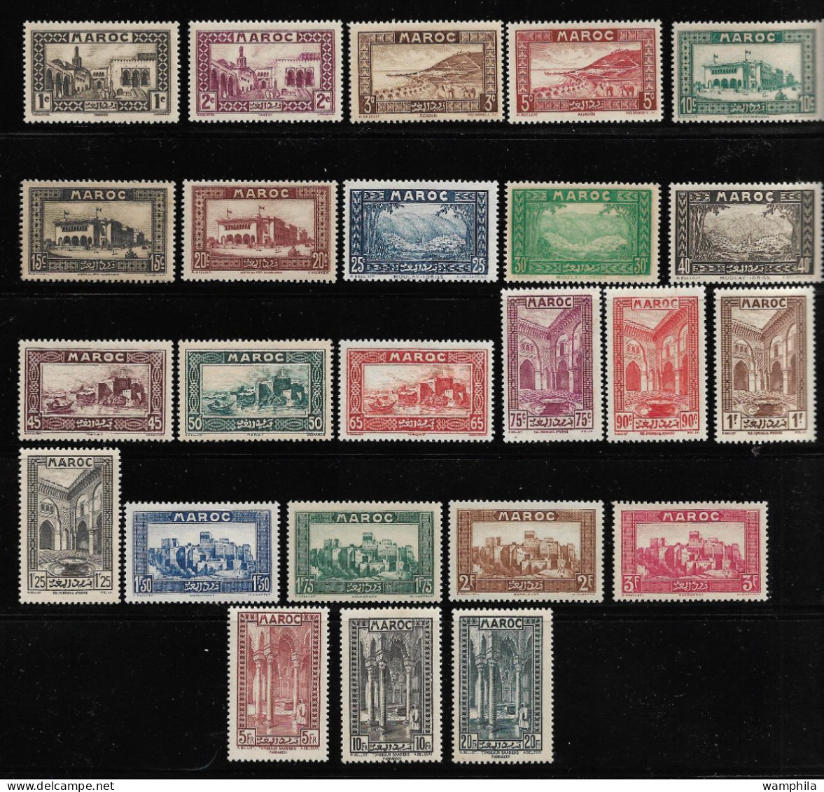 Maroc, 1933/34 Série N°  128/ 149**/* Cote YT + 112€ - Neufs
