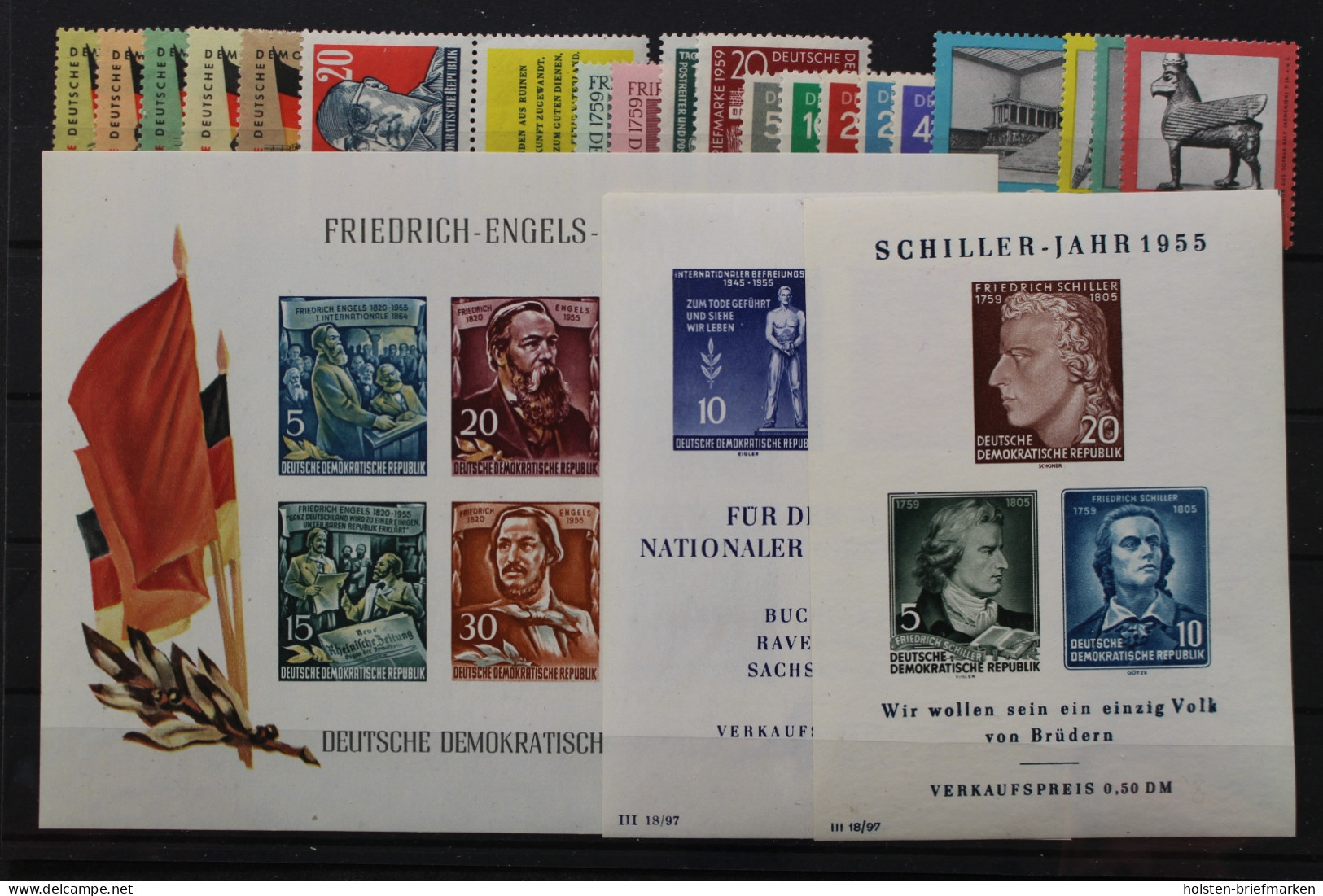 DDR, MiNr. 447-745, Jahrgänge 1955-1959, Kollektion, Postfrisch - Nuovi