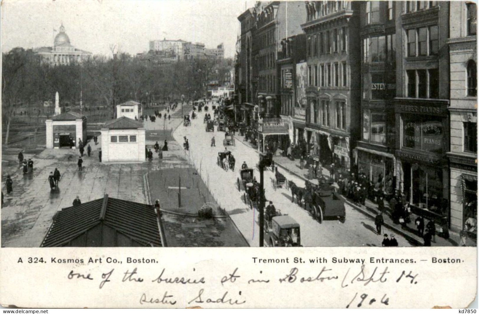 Boston - Tremont Street With Subway Entrance - Boston