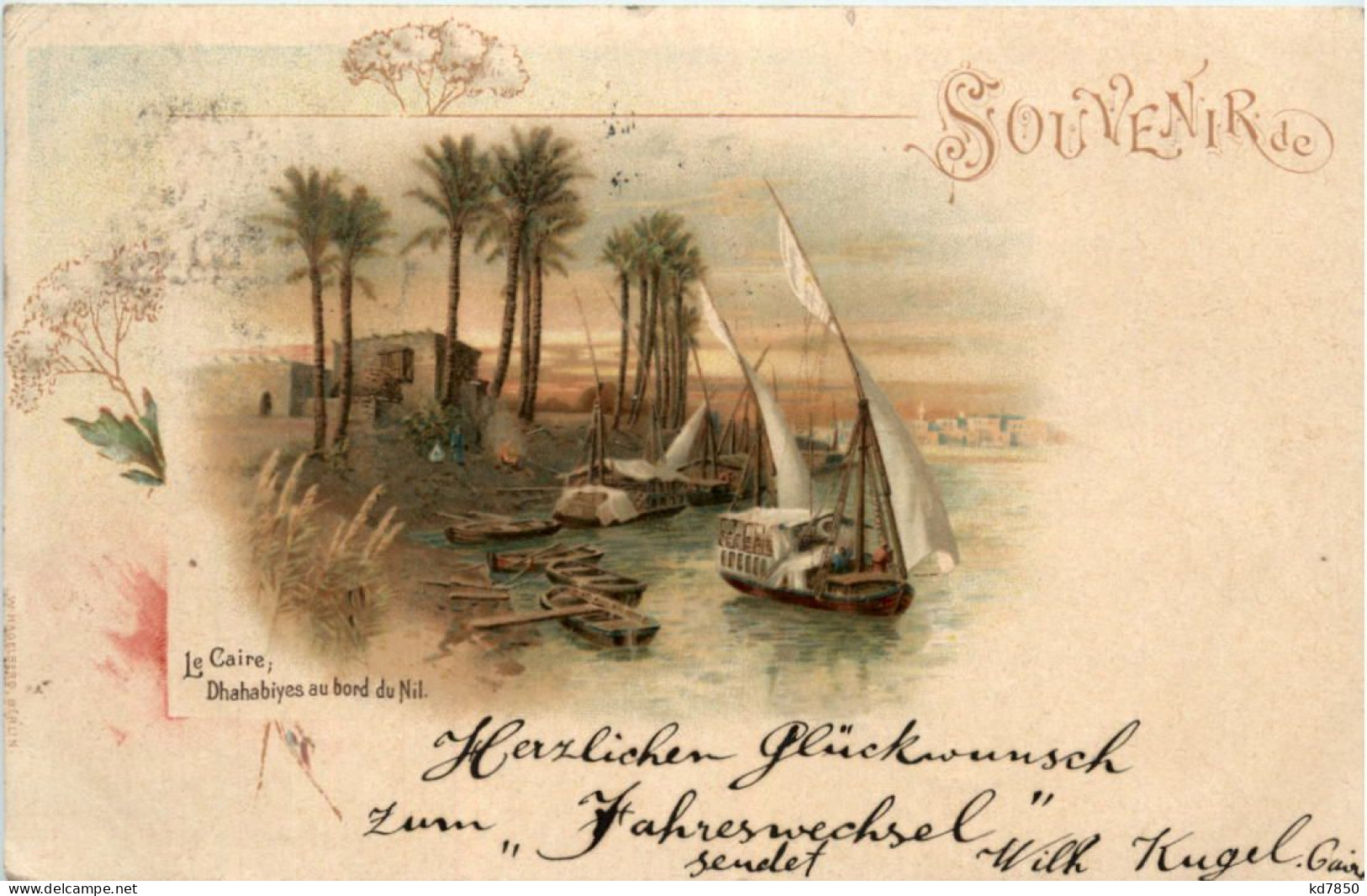 Souvenir De Le Caire - Litho - Caïro
