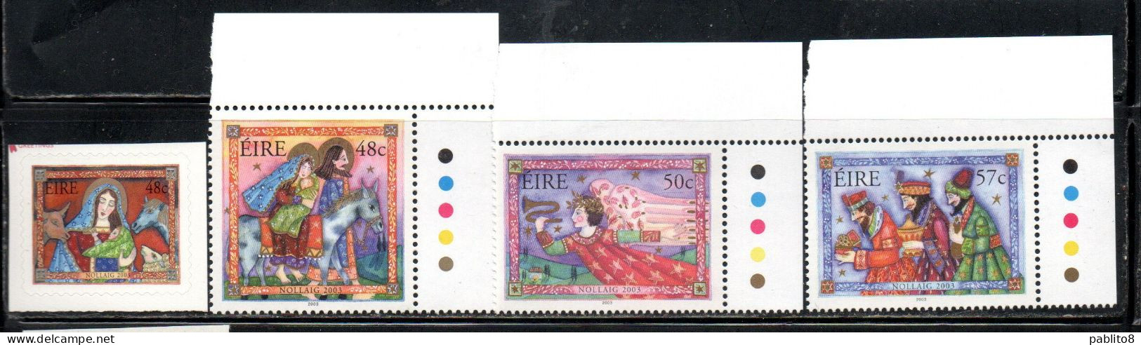 EIRE IRELAND IRLANDA 2003 CHRISTMAS ANNUNCIATION NOLLAIG NATALE NOEL WEIHNACHTEN NAVIDAD COMPLETE SET SERIE COMPLETA MNH - Unused Stamps