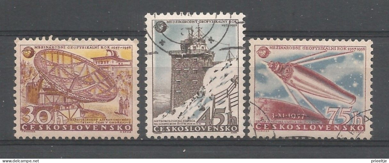 Ceskoslovensko 1957 Int. Year Of Geophysics Y.T. 939/941 (0) - Usati