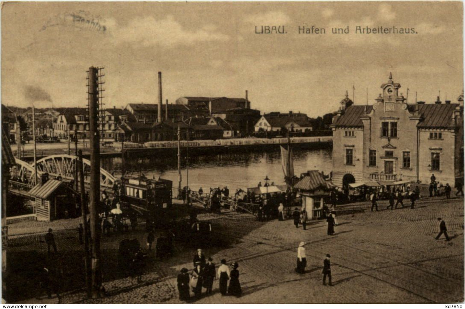 Libau - Hafen Und Arbeiterhaus - Feldpost Feldkreigsschule - Latvia