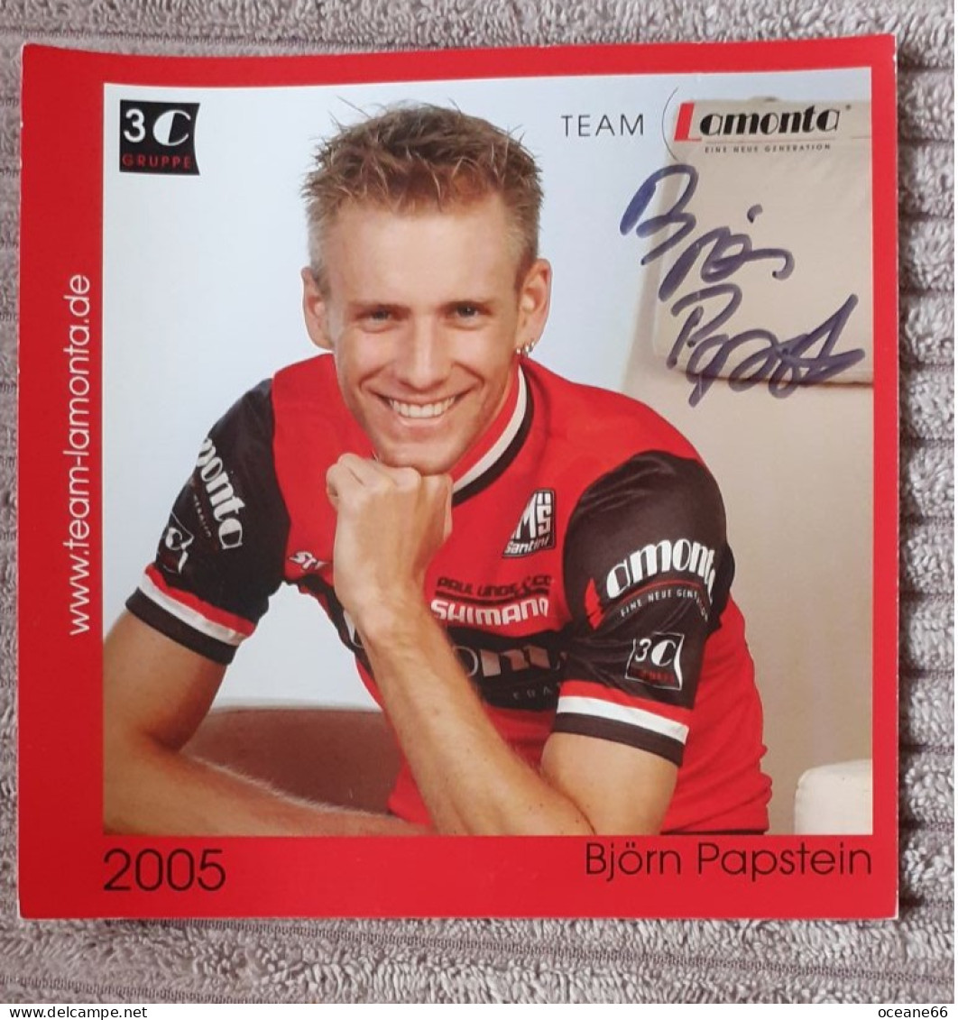 Autogramm Björn Papstein 3C Gruppe Lamonta 2005 Format 12,5 X 12,5 Cm - Cyclisme