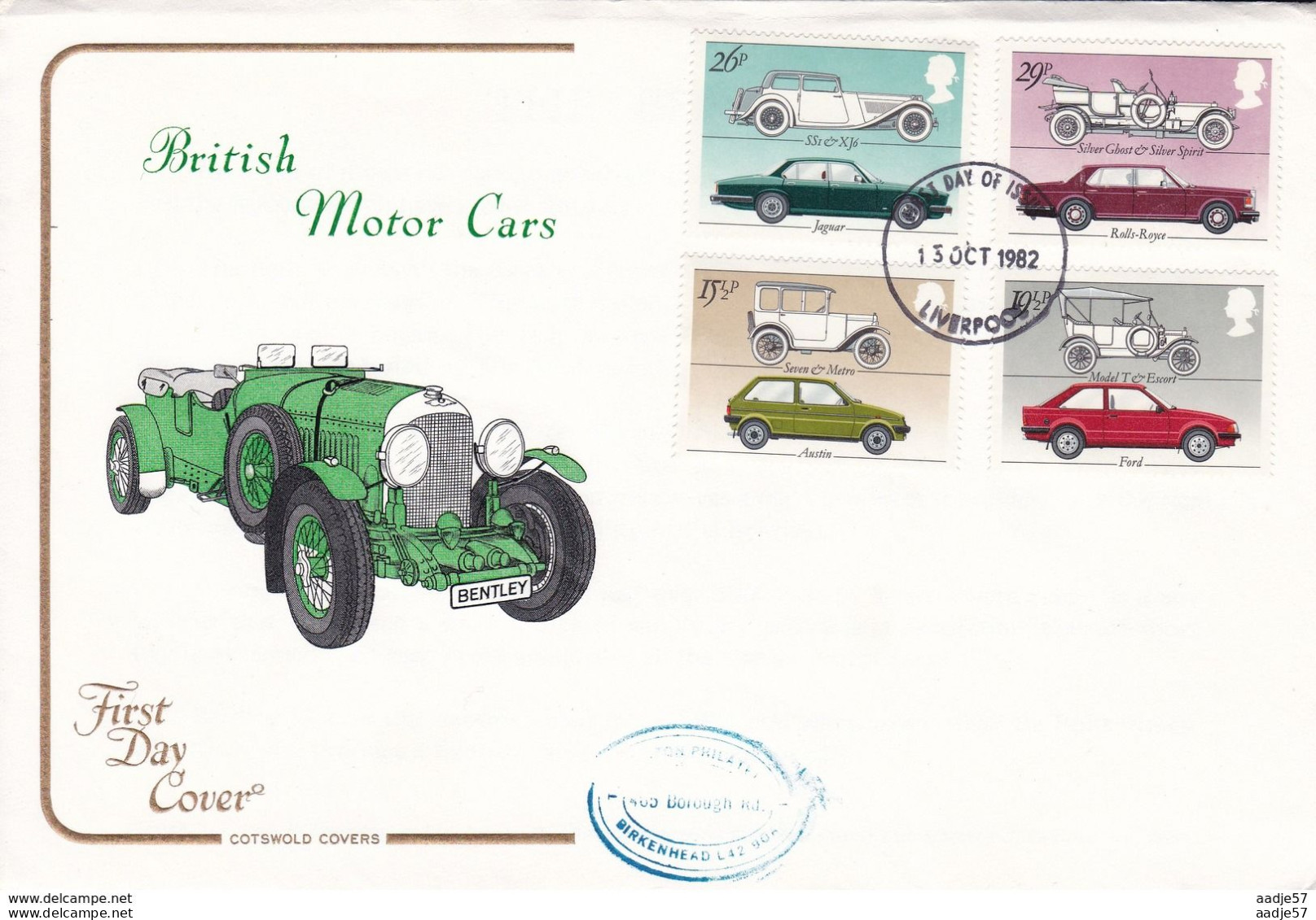 England Great Britain 15.10.1982 Motor Cars - Auto's