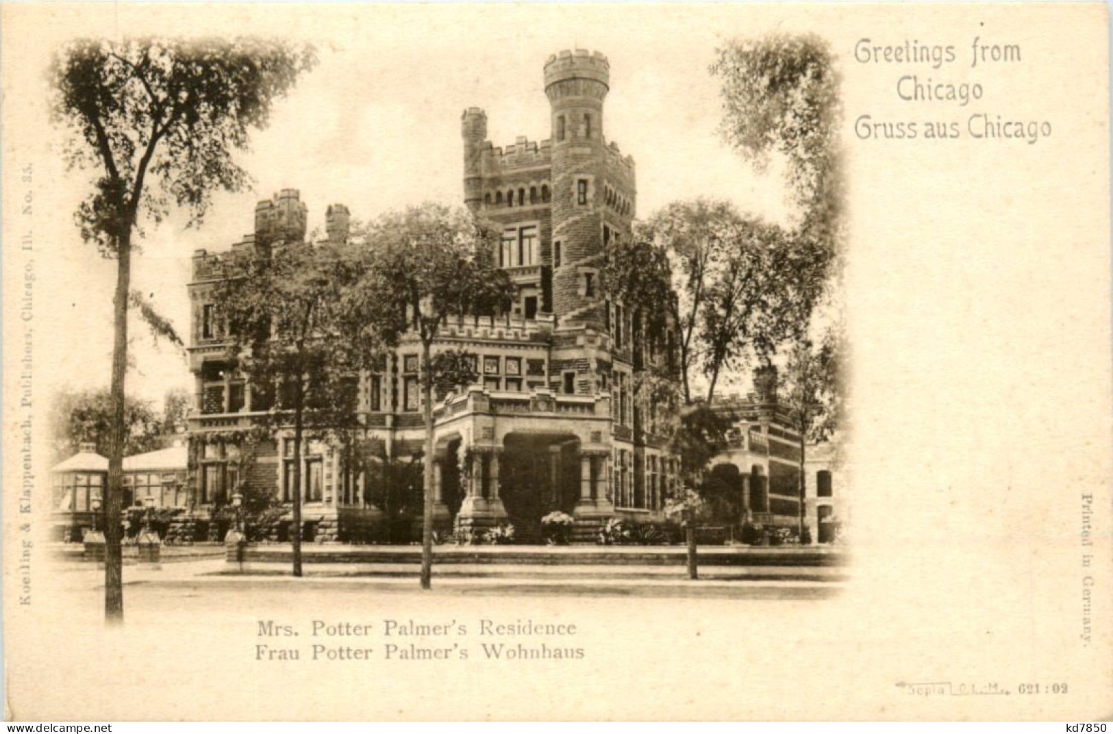 Greetings From Chicago - Mrs. Potter Palmers Residence - Chicago
