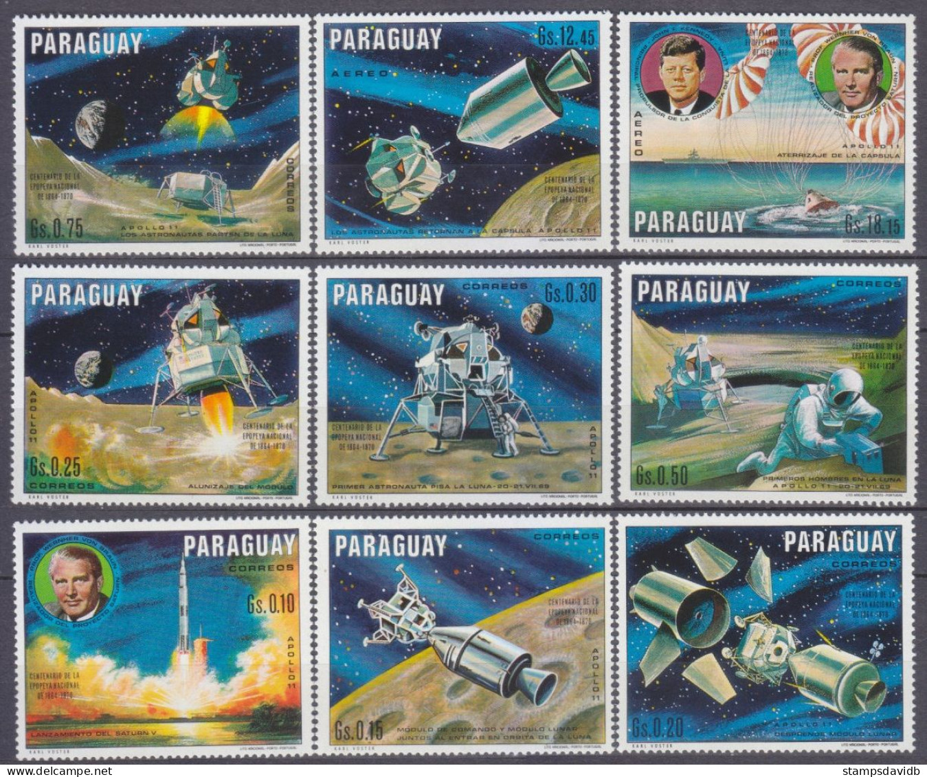 1970 Paraguay 2005-2013 1 Years Of Apollo 11 Moon Landing 6,00 € - Amérique Du Sud